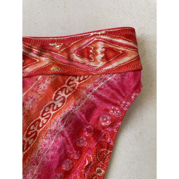 Gottex Vintage Swim High Waist Multicolor Metallic Print Swimwear - Picture 6 of 9